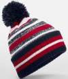 BB474R B474R Beechfield Multi-Sport Fan Beanie French Navy / Classic Red / White colour image